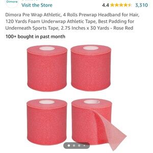 Dimora Foam Pre Wrap Athletic Tape Sports Tape 4 Rolls/120 Yards, Best Padding